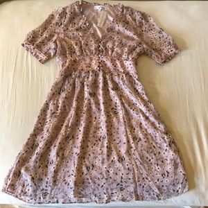 Luxe Apothetique Dusty Rose Floral Dress